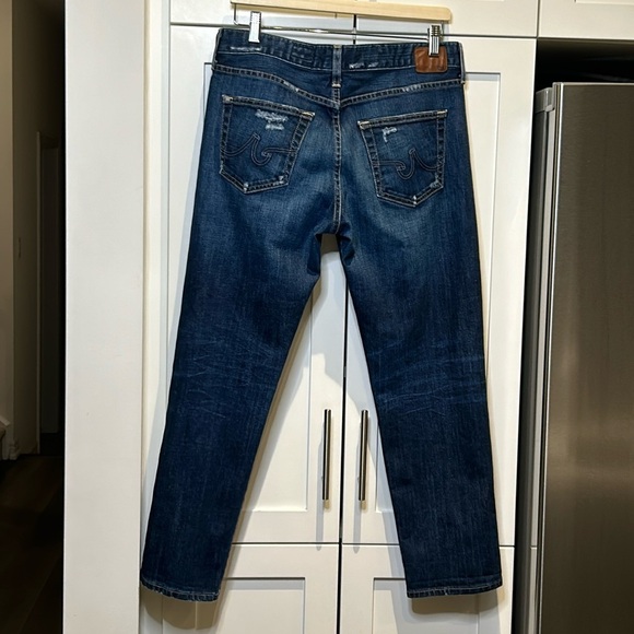 AG The Ex-Boyfriend Slim Slouchy Slim Distressed Jeans Women’s Size 30 - Picture 4 of 14